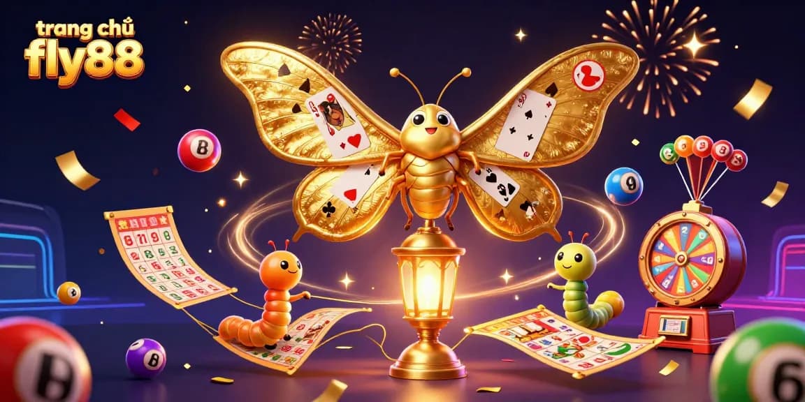 Experience vibrant gaming action at trang chủ fly88 with dynamic lottery balls and casino elements.