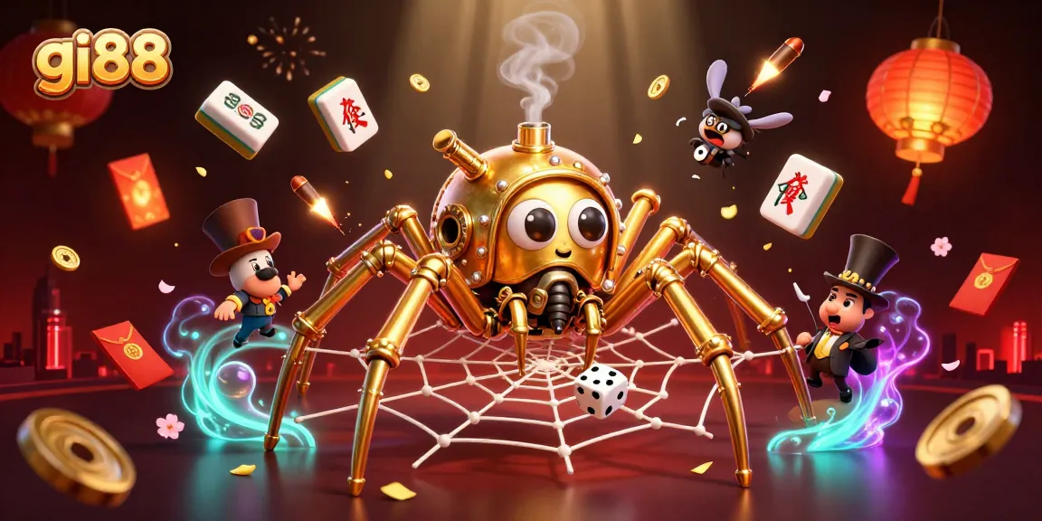 Experience thrilling moments at gi88 with a vibrant 3D casino scene showcasing dynamic gaming elements.