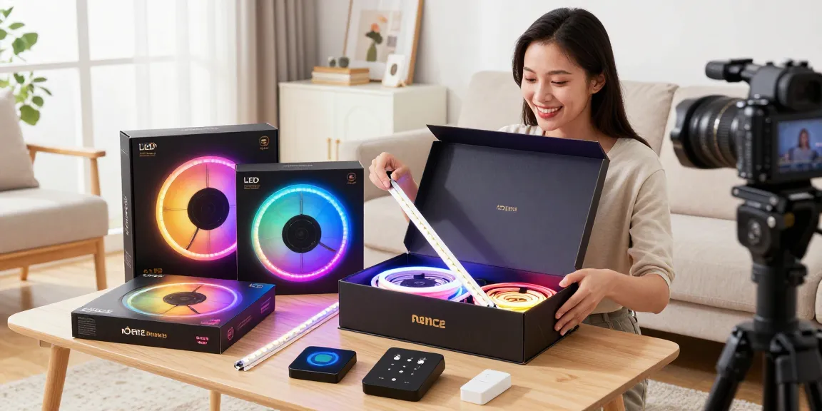 Banda led product showcase for online shoppers, featuring vibrant LED lighting options and accessories, ideal for modern homes and decor updates in e-commerce.