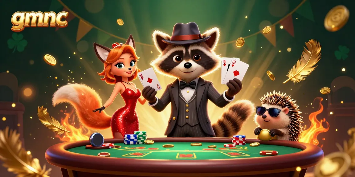 Engage with gmnc's exciting poker scene featuring vibrant characters and dynamic casino elements.