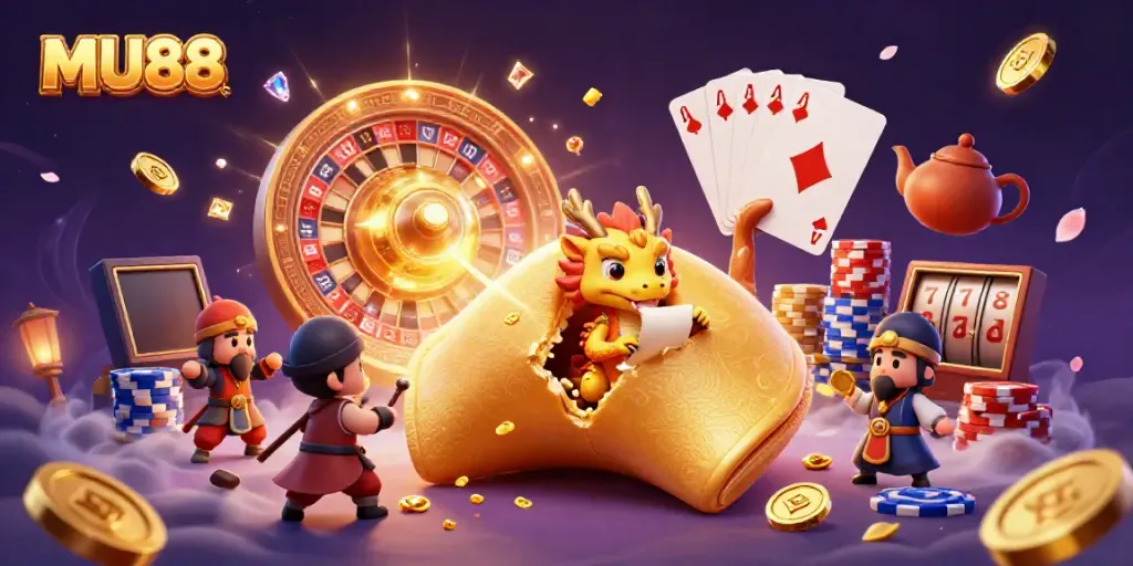Experience thrilling moments at MU88 casino with dynamic game elements and colorful characters.