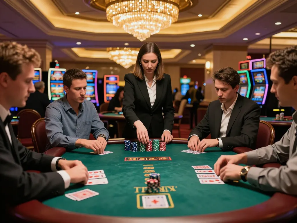 Engaging blackjack table scene showcasing players in action during a thrilling game of XX 88.