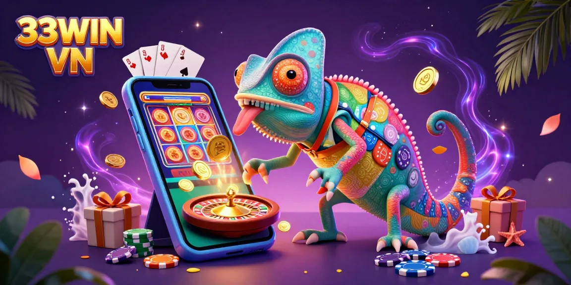 Experience thrilling gameplay at 33WIN VN with vibrant casino visuals and dynamic interactions.
