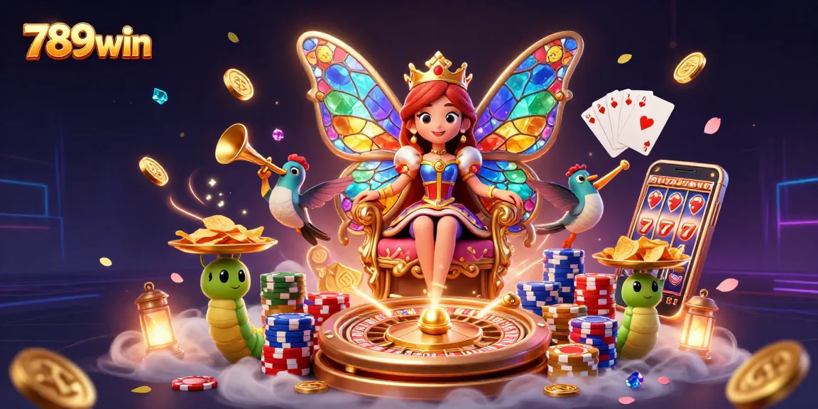 Experience the excitement of winning at 789win with a vibrant 3D casino scene of enchanting characters.
