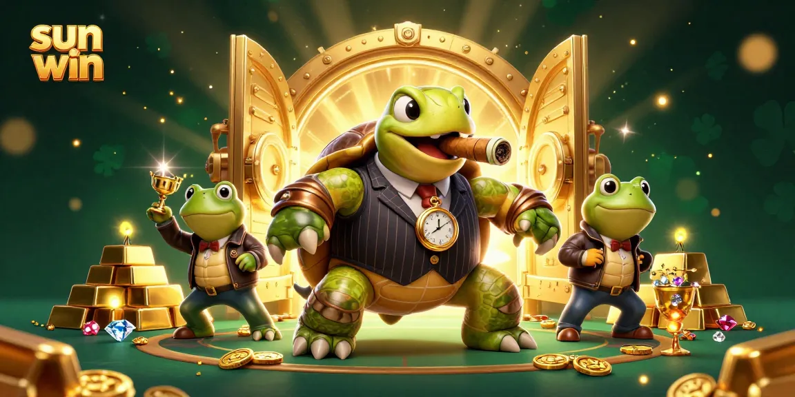 Engage with epic fun at sun win casino, featuring animated characters and treasure in an immersive environment.