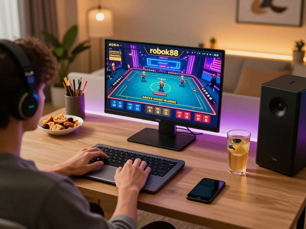 Pemain yang terlibat menikmati permainan kasino langsung di platform online rokok88 dari pengaturan rumah yang stylish