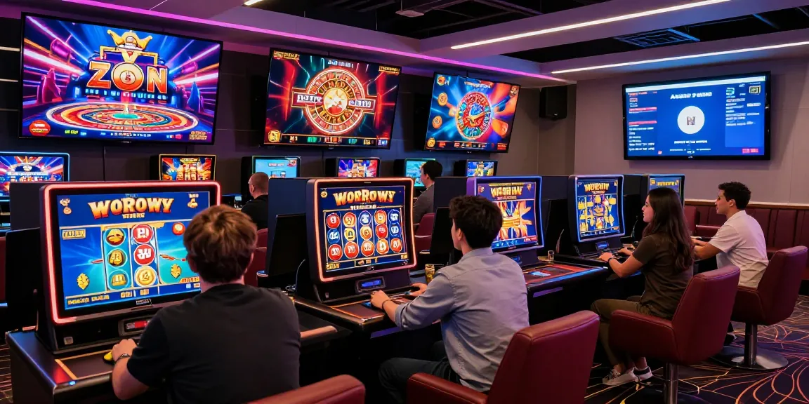 Esperienza di gioco digitale emozionante presso il casinò non AAMS con giocatori che si divertono con le slot e la roulette.