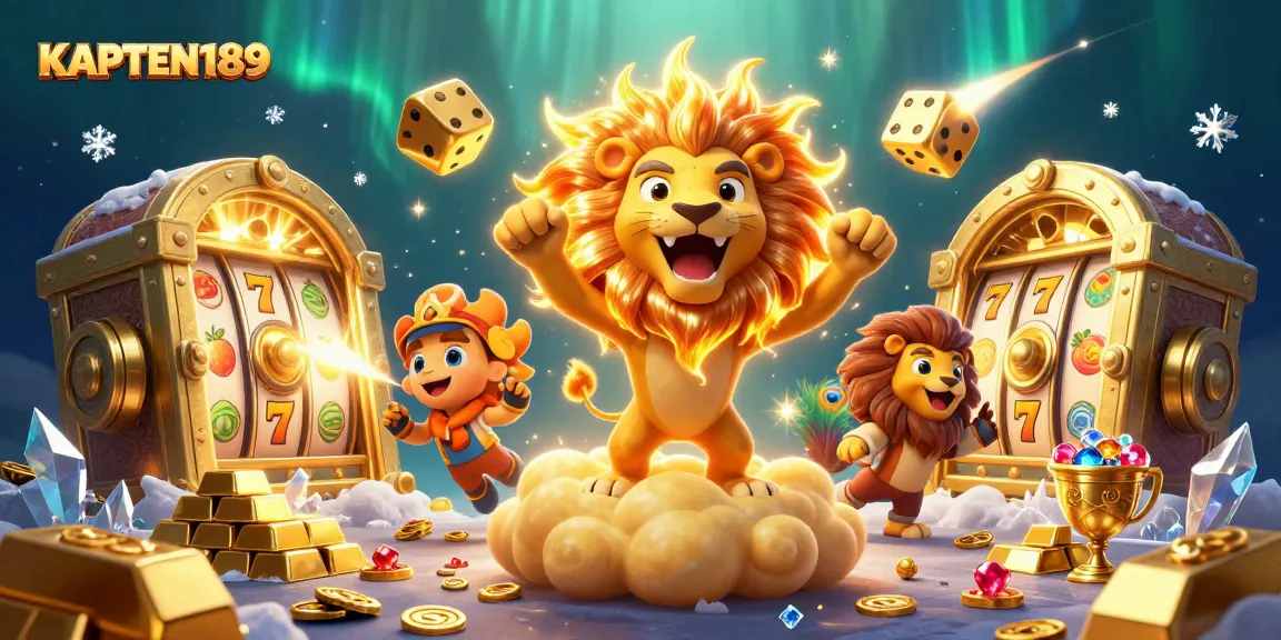 Rodakan keberuntungan di KAPTEN189 dengan ilustrasi 3D gemerlap dari jeratan slot dan harta karun