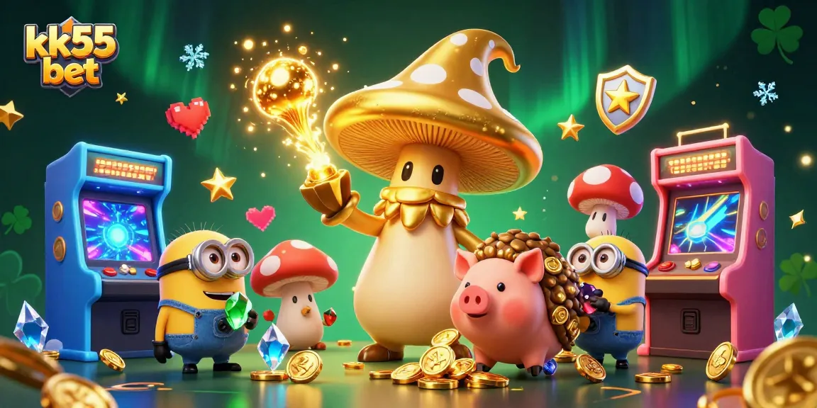 Experience winning at kk55 bet with the golden wizard and treasure from the casino universe.