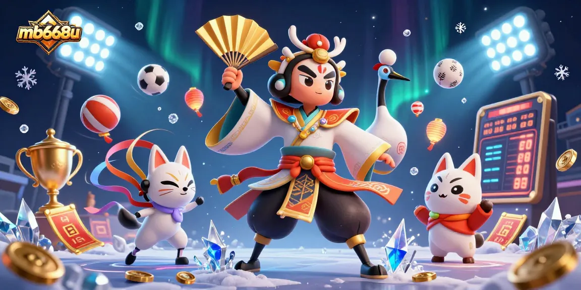 Experience the vibrant action of mb668u with a kabuki warrior and kitsune in an engaging casino setting.